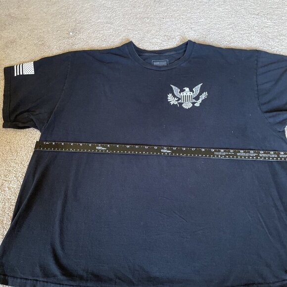 American Flag Law Enforcement Tee T Shirt Size 3XL Short Sleeve Crew Neck Black - Picture 6 of 8